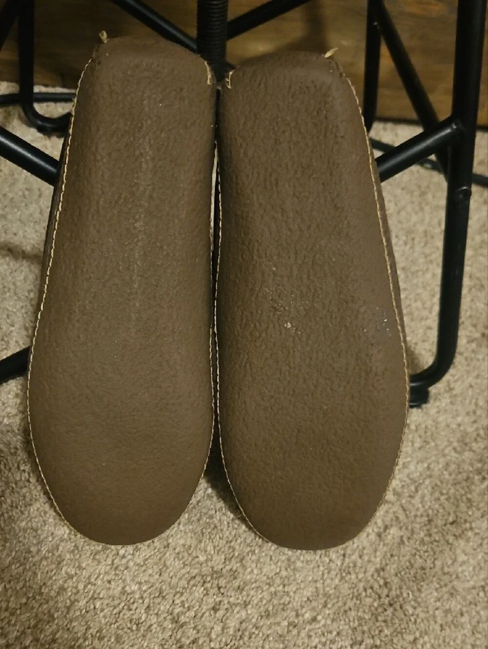 LL Bean Men's Brown Leather Moccasin Loafers with Tan Laces